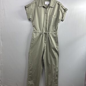 Pistola Jordan Jumpsuit Women's Size Medium Green Pockets Full Zip